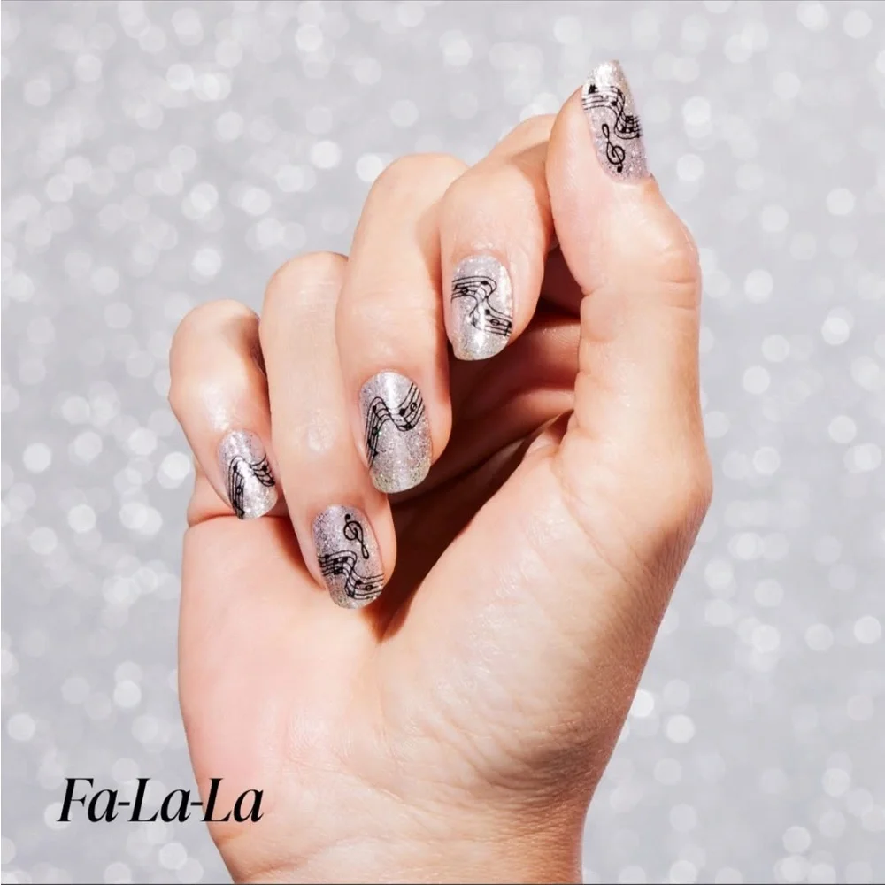 *Rare, HTF* Color Street: Fa-La La | Silver Music Metallic Glitter Sparkle - Picture 6 of 8